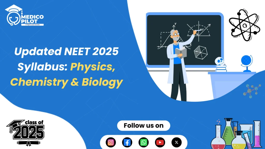 Updated NEET 2025 Syllabus_ Physics, Chemistry & Biology, neet syllabus 2025, neet 2025 syllabus, syllabus of neet 2025, neet exam syllabus 2025, syllabus for neet, neet 2025, neet ug 2025 - neet ug poster - neet ug - neet ug blog poster - neet ug counselling - neet ug poster design- medicopilot - medico pilot